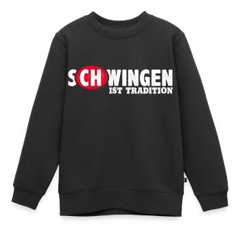 SCHWINGEN IST TRADITION CH - Kinder Premium Organic Sweatshirt - Schwarz - Vorne - AI Model Kid Female (0cm)