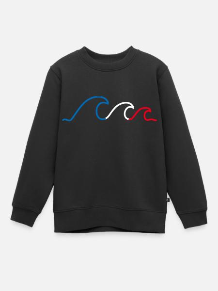 Die hanseatische Welle - Kinder Premium Organic Sweatshirt - Schwarz