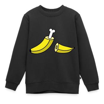 Banane mit Knochen - Kinder Premium Organic Sweatshirt - Schwarz - Vorne - AI Model Kid Female (0cm)