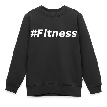 Fitness - Kinder Premium Organic Sweatshirt - Schwarz - Vorne - AI Model Kid Female (0cm)