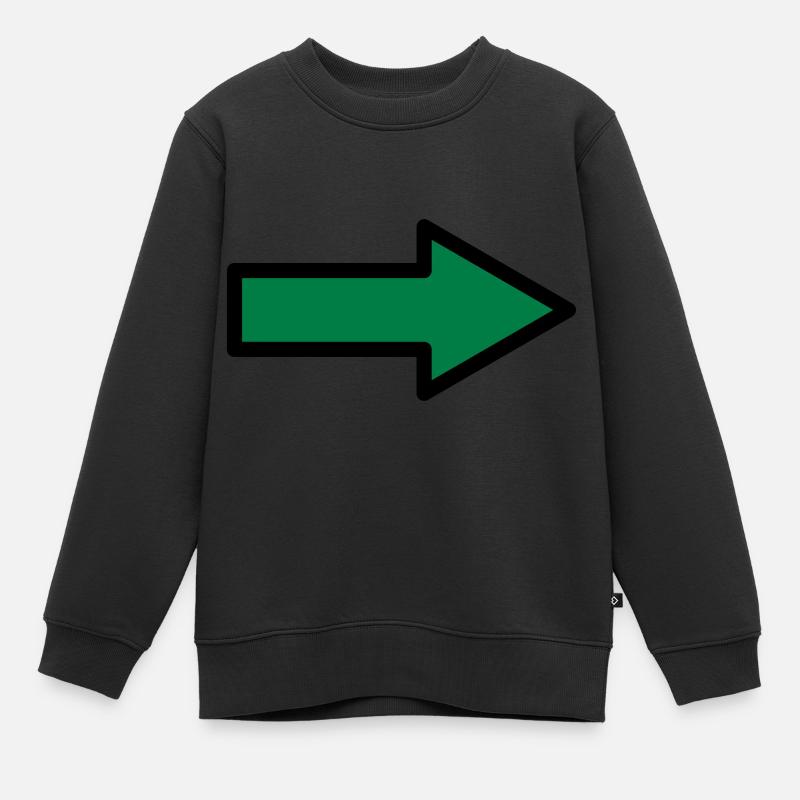 Symboles flèches icônes - Sweat Premium enfant bio - noir
