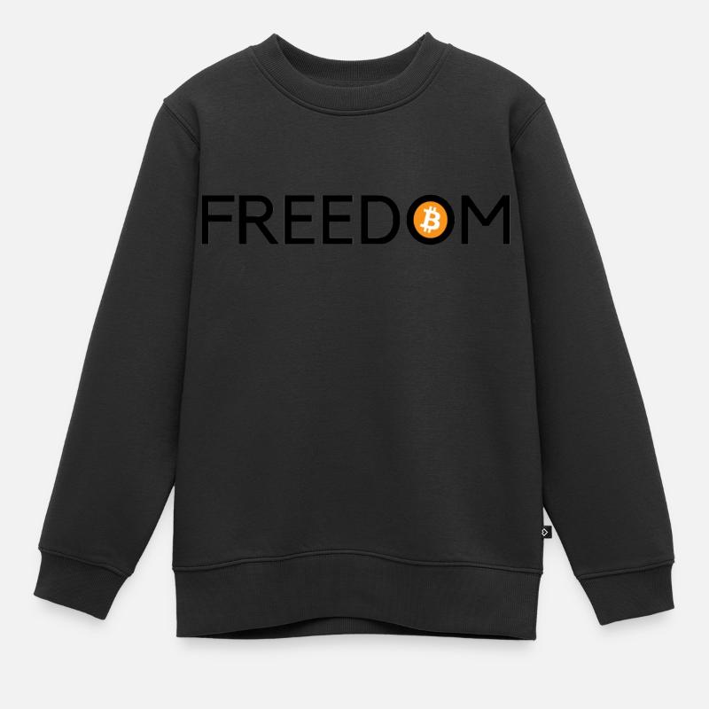 Liberté Bitcoin - Sweat Premium enfant bio - noir