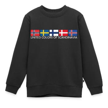 Couleurs unies de la Scandinavie - Sweat Premium enfant bio - noir - Devant - AI Model Kid Female (0cm)