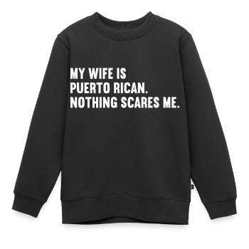 Puerto Rico - Kinder Premium Organic Sweatshirt - Schwarz - Vorne - AI Model Kid Female (0cm)