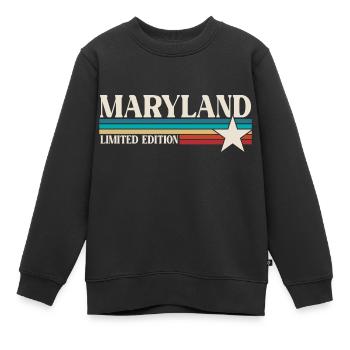 Maryland - Sweat Premium enfant bio - noir - Devant - AI Model Kid Female (0cm)