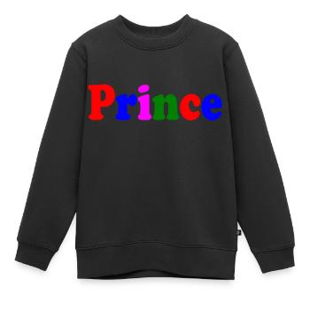 Prince - Sweat Premium enfant bio - noir - Devant - AI Model Kid Female (0cm)