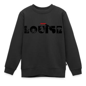Louise - Sweat Premium enfant bio - noir - Devant - AI Model Kid Female (0cm)