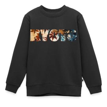 KYOTO COLORFUL - Kids Premium Organic Sweatshirt - black - Front - AI Model Kid Female (0cm)
