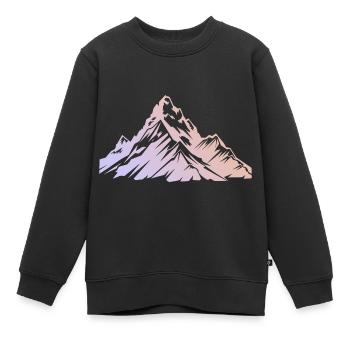 Alpen Berge Symbol - Kinder Premium Organic Sweatshirt - Schwarz - Vorne - AI Model Kid Female (0cm)