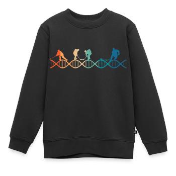 Eishockey liegt in meiner DNA - Kinder Premium Organic Sweatshirt - Schwarz - Vorne - AI Model Kid Female (0cm)
