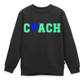 federball coach 1 - Kinder Premium Organic Sweatshirt - Schwarz - Vorne - AI Model Kid Female (0cm)
