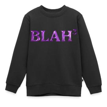 BLAH_3 - Kinder Premium Organic Sweatshirt - Schwarz - Vorne - AI Model Kid Female (0cm)