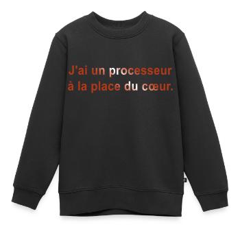 GEEK HUMOR LUSTIGER WITZ 1 - Kinder Premium Organic Sweatshirt - Schwarz - Vorne - AI Model Kid Female (0cm)