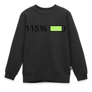 Fullenergy 115% Ladebalken - Kinder Premium Organic Sweatshirt - Schwarz - Vorne - AI Model Kid Female (0cm)