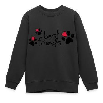Meilleur ami de Slagon, j'aime mon chien ou mon chat. - Sweat Premium enfant bio - noir - Devant - AI Model Kid Female (0cm)