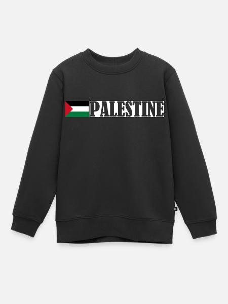 Free Palestine - Sweat Premium enfant bio - noir