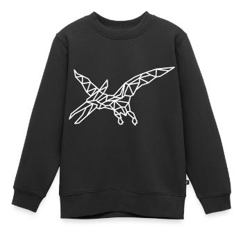 Flugsaurier Dino Geometrie - Kinder Premium Organic Sweatshirt - Schwarz - Vorne - AI Model Kid Female (0cm)
