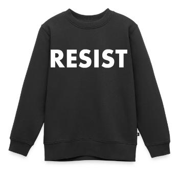 Resist - Sweat Premium enfant bio - noir - Devant - AI Model Kid Female (0cm)