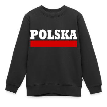 Polska - Sweat Premium enfant bio - noir - Devant - AI Model Kid Female (0cm)