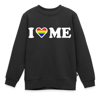 I love me - Kinder Premium Organic Sweatshirt - Schwarz - Vorne - AI Model Kid Female (0cm)