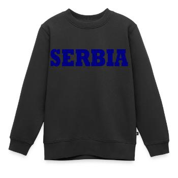 Serbien - Kinder Premium Organic Sweatshirt - Schwarz - Vorne - AI Model Kid Female (0cm)