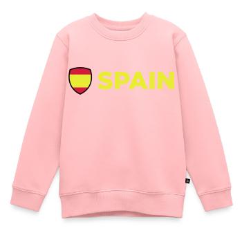 Drapeau national d'Espagne - Sweat Premium enfant bio - rose - Devant - AI Model Kid Female (0cm)