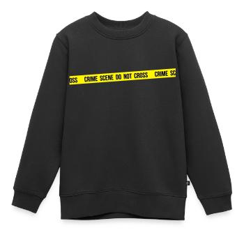 Crime scene do not cross - Sweat Premium enfant bio - noir - Devant - AI Model Kid Female (0cm)
