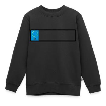 Namensschild - Kinder Premium Organic Sweatshirt - Schwarz - Vorne - AI Model Kid Female (0cm)