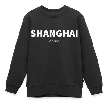 Shanghai - Sweat Premium enfant bio - noir - Devant - AI Model Kid Female (0cm)