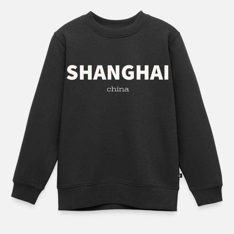 Shanghai - Kids Premium Organic Sweatshirt - black
