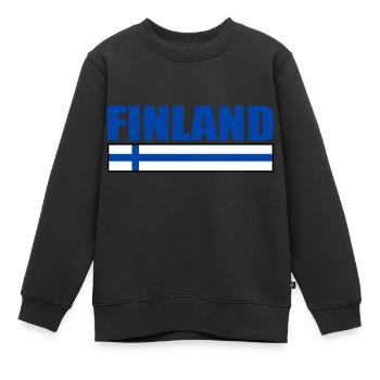 Finnland - Kinder Premium Organic Sweatshirt - Schwarz - Vorne - AI Model Kid Female (0cm)