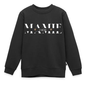 Mamie chérie - Sweat Premium enfant bio - noir - Devant - AI Model Kid Female (0cm)