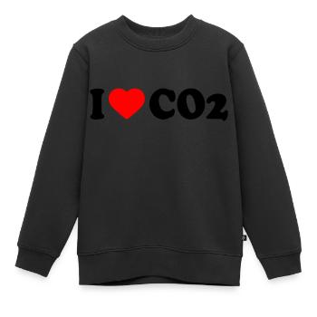 I love co2 - Kinder Premium Organic Sweatshirt - Schwarz - Vorne - AI Model Kid Female (0cm)