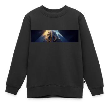 rise of mutant monster – giant worms apocalypse - Kids Premium Organic Sweatshirt - black - Front - AI Model Kid Female (0cm)