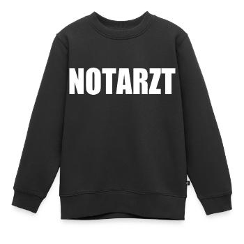 Notarzt - Kinder Premium Organic Sweatshirt - Schwarz - Vorne - AI Model Kid Female (0cm)