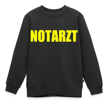 Notarzt - Kinder Premium Organic Sweatshirt - Schwarz - Vorne - AI Model Kid Female (0cm)
