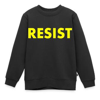 Resist - Sweat Premium enfant bio - noir - Devant - AI Model Kid Female (0cm)