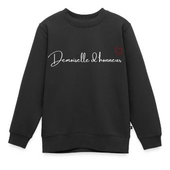 Rotes Herz Brautjungfer - Kinder Premium Organic Sweatshirt - Schwarz - Vorne - AI Model Kid Female (0cm)