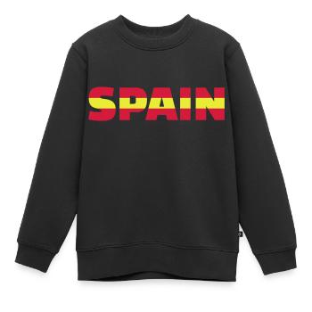 Spanien - Kinder Premium Organic Sweatshirt - Schwarz - Vorne - AI Model Kid Female (0cm)
