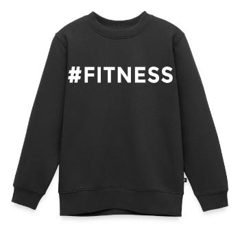 #Fitness Saying Shirt - T-Shirt for Athletes - Kids Premium Organic Sweatshirt - black - Front - AI Model Kid Female (0cm)