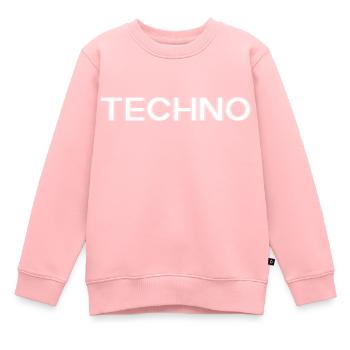 Conception techno - Sweat Premium enfant bio - rose - Devant - AI Model Kid Female (0cm)