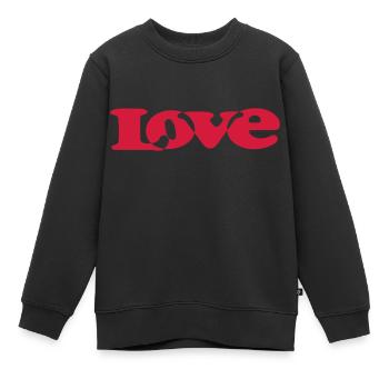 aimer les couleurs dorées - Sweat Premium enfant bio - noir - Devant - AI Model Kid Female (0cm)