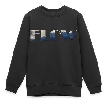 Fluss - Kinder Premium Organic Sweatshirt - Schwarz - Vorne - AI Model Kid Female (0cm)