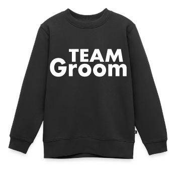 Team groom - Sweat Premium enfant bio - noir - Devant - AI Model Kid Female (0cm)