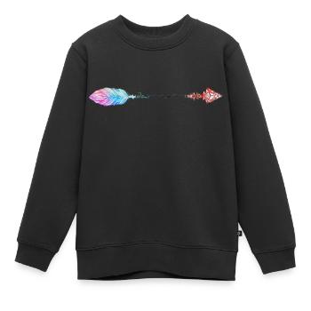 Tatouage tatouage tribal tatouages guerrier art - Sweat Premium enfant bio - noir - Devant - AI Model Kid Female (0cm)