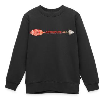 Tatouage tatouage tribal tatouages guerrier art - Sweat Premium enfant bio - noir - Devant - AI Model Kid Female (0cm)
