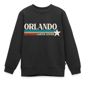 Orlando Floride - Sweat Premium enfant bio - noir - Devant - AI Model Kid Female (0cm)