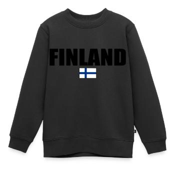 Finnland - Kinder Premium Organic Sweatshirt - Schwarz - Vorne - AI Model Kid Female (0cm)