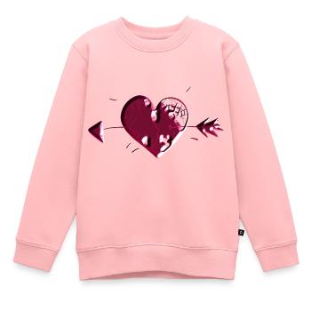 symbole du cœur cicatrices de flèche rose - Sweat Premium enfant bio - rose - Devant - AI Model Kid Female (0cm)