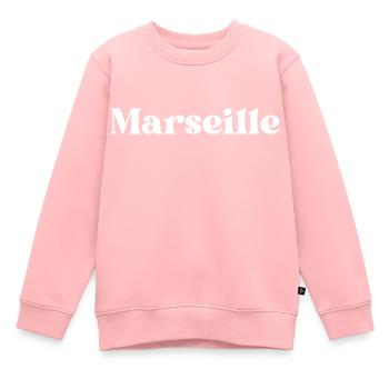 Marseille - Sweat Premium enfant bio - rose - Devant - AI Model Kid Female (0cm)